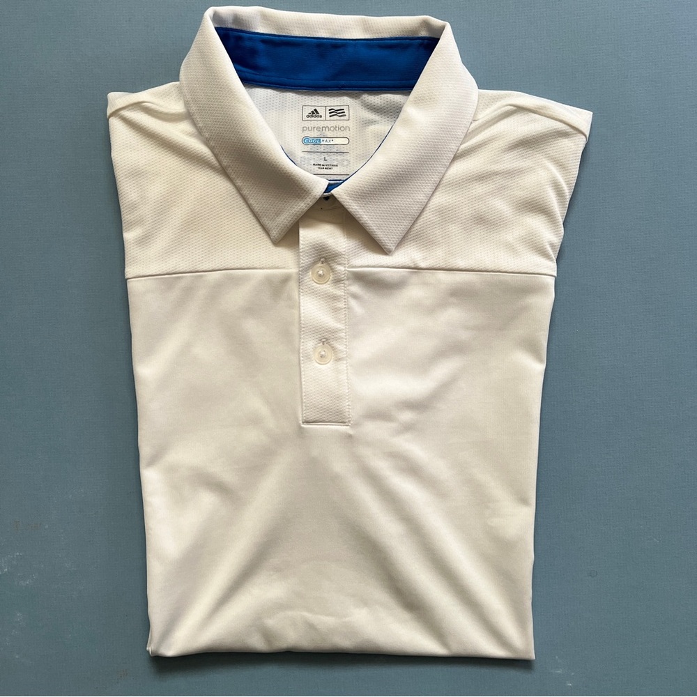 adidas Puremotion Cool Max White Polo Shirt